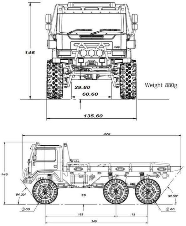 Produktbild Absima Hobby Plus RC CR-18P "Tow Truck ARKTOS 6x6" 1/18 gelb RTR (RTR Ready-to-Run)