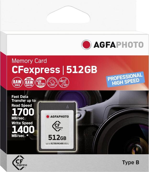 AGFAPHOTO CFexpress (512 GB, CFexpress Typ B)