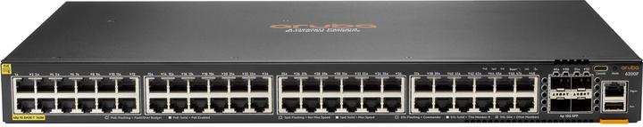 Actual product image HPE E Aruba Networking CX 6200F Class-4, PoE, 4SFP Switch CH en (48 ports)