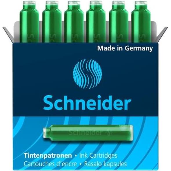 Schneider, Ersatzpatrone, Tintenpatrone 6ST grün (Tintenfass, Grün)