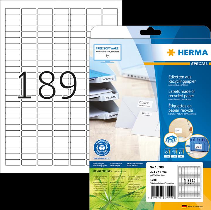 Image du produit Herma Étiquettes recyclées A4