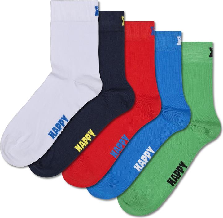 Actual product image Happy Socks 5-Pack Solid 1/2 Crew Socks (5-pack, 41 - 46)
