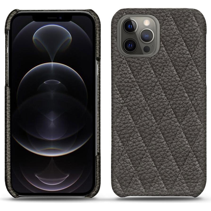 Noreve Lederschutzhülle (Apple iPhone 12 Pro Max), Smartphone Hülle, Grau