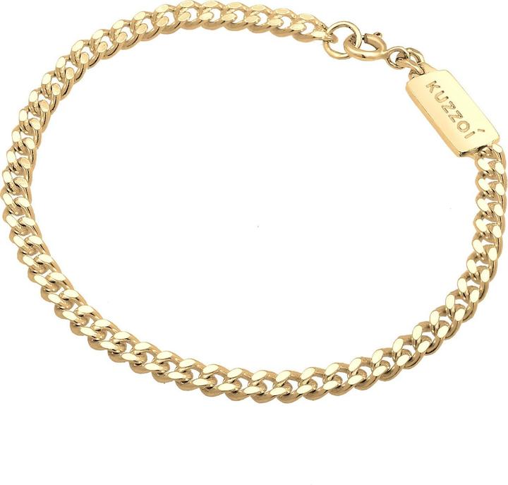 Produktbild Kuzzoi Armband Basic Herren Panzerkette Massiv Piece 925 Silber (19 cm, 925er Sterling Silber)