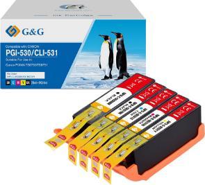 Image du produit G&G Cartouche Remplace Canon PGI-530, Canon CLI-531 Noir Compatible, Cy (C, CF, M, Y)