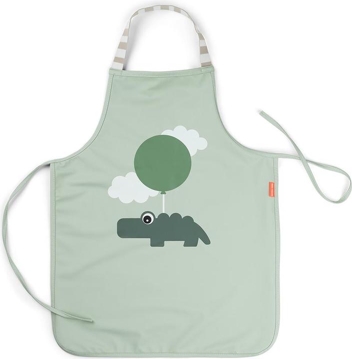 Done by Deer Wasserdichte Kinderschürze Happy clouds Grün (One Size)