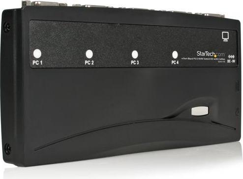 Produktbild StarTech 4 Port VGA / PS/2 KVM Switch - PS/2 KVM Umschalter inkl. Kabel - 4 Port Desktop KVM Umschalter 1x...