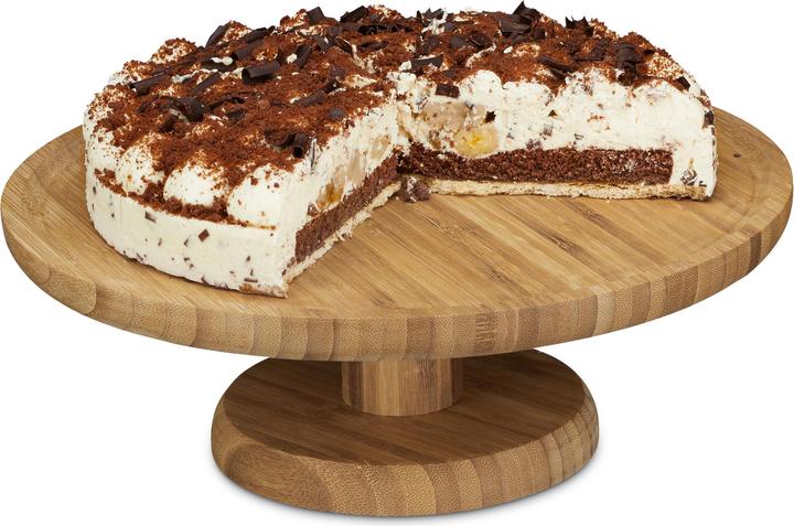 Actual product image Relaxdays Bamboo Cake Plate