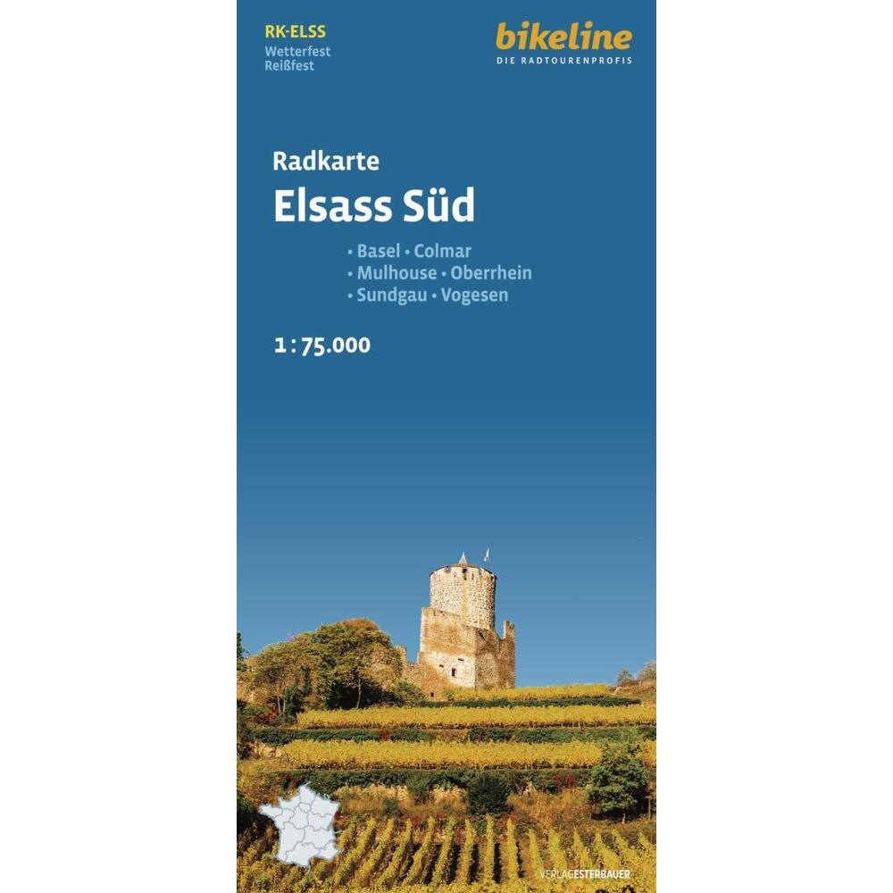 Radkarte Elsass Süd, Landkarte