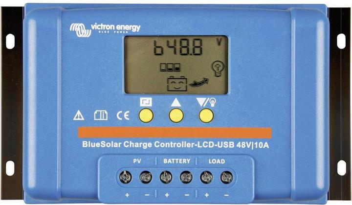 Image du produit Victron Energy Blue-Solar PWM-LCD&USB Régulateur de charge PWM 12 V, 24 V, 48V 10A