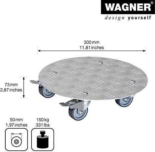 Immagine prodotto Wagner System Carrello per piante, alluminio, carico massimo 150 kg, Ø 300 mm.