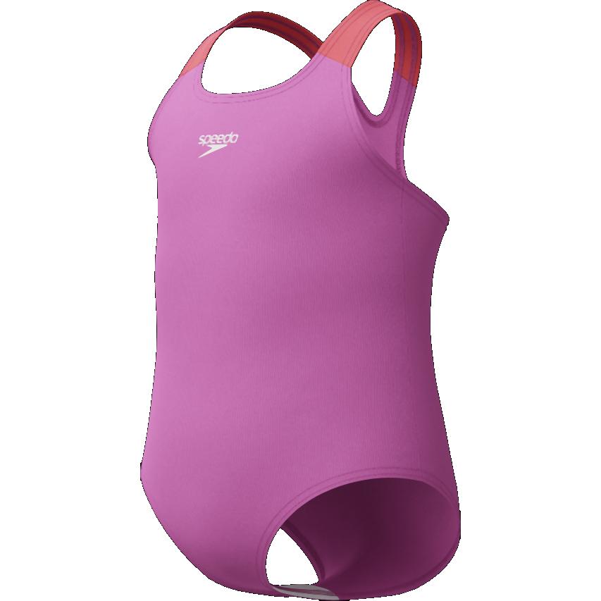 Speedo, Costume da bagno intero, Learn to Swim Medalist, Viola, (80)