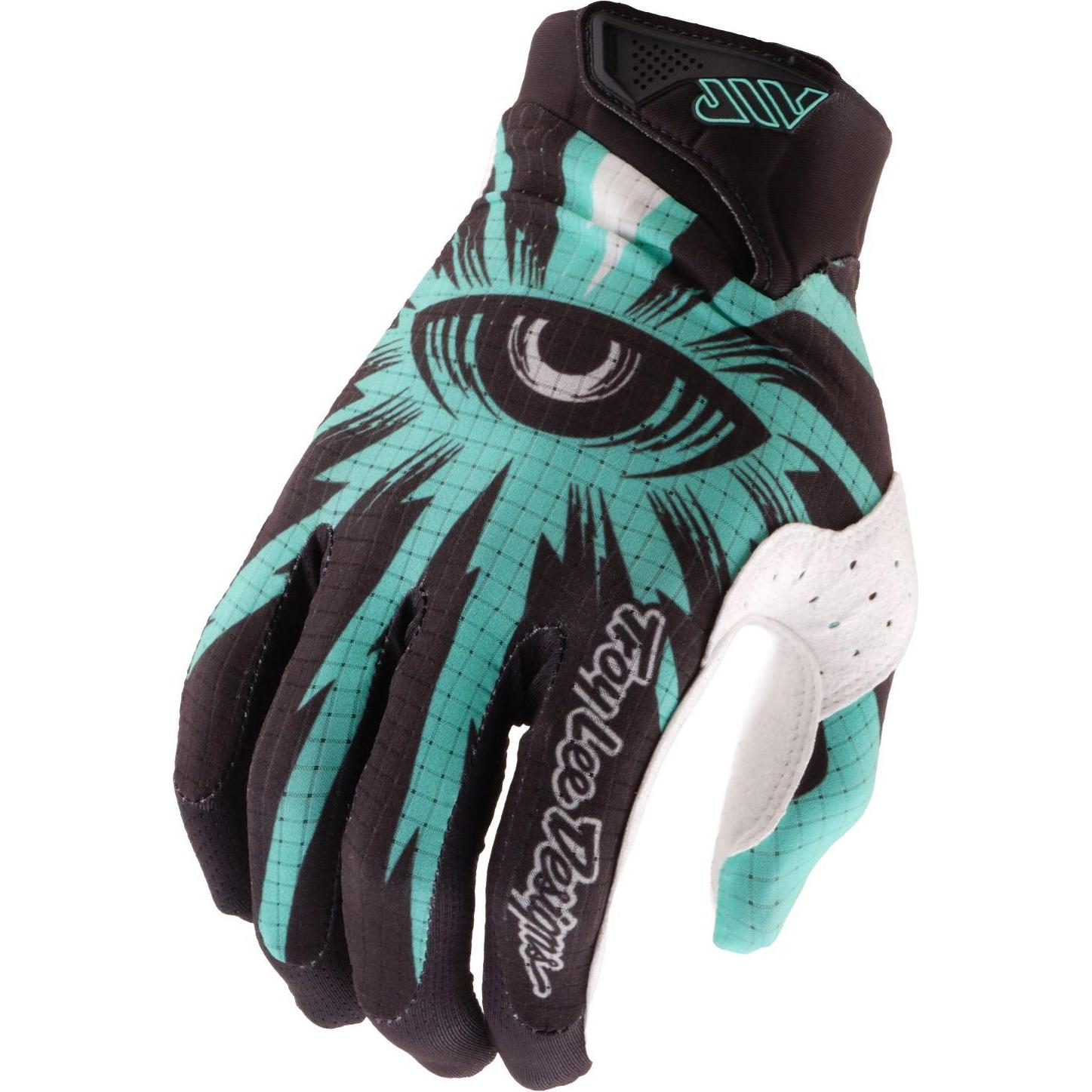 Troy Lee Designs, Guanti, Air Handschuh, Cyclops, carbon/real teal, S, Grigio, Turchese, (S)