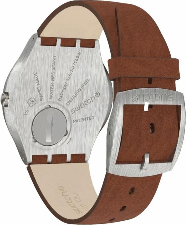 Immagine prodotto Swatch Tuta di pelle marrone (Orologio da polso analogico, 42 mm)