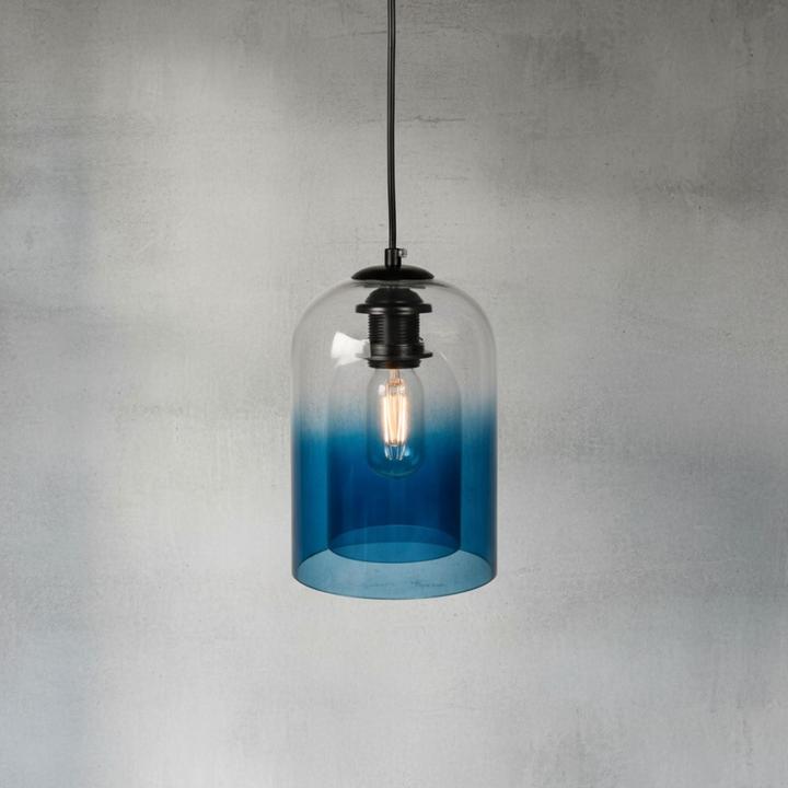 Actual product image Hermex Skandinavische Glas-Hängelampe Pendelleuchte Deckenleuchte Deckenlampe (E27)