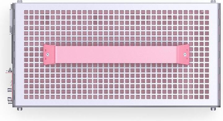 Actual product image Jonsplus MATX Handle Case Z20 - White-Pink (Micro ATX (mATX), Mini-ITX)