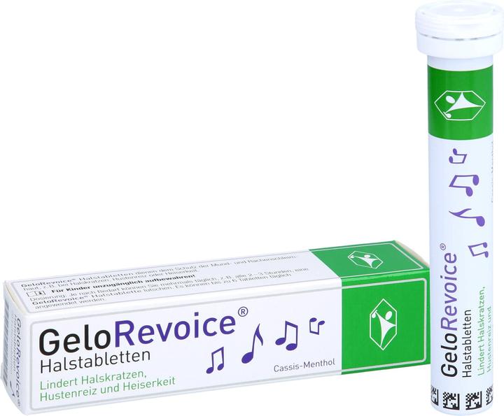 Produktbild GeloRevoice Halstabletten Cassis-Menthol, 20 St. Tabletten (20 Stück)