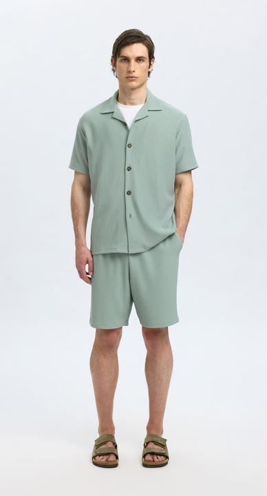 Produktbild Selected Homme Geripptes cuban collar Kurzarmhemd (L)