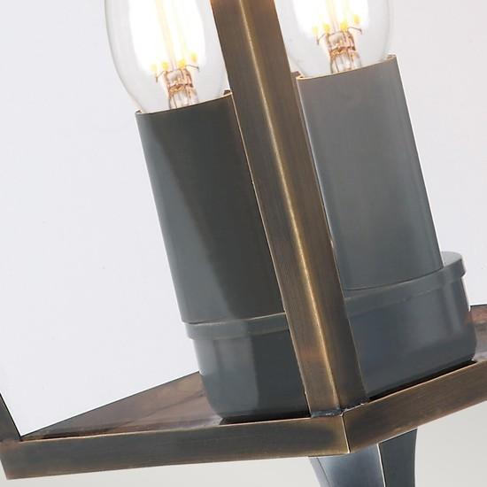 Actual product image Elstead Lighting Mansion House outdoor wall light E14 triple aged brass IP44 (E14, IP44)