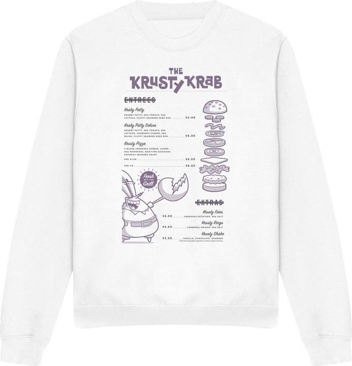 Produktbild Spongebob Squarepants Krusty Krab Menu Sweatshirt (XL)