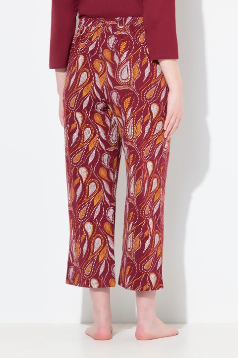 Image du produit Ulla Popken Pantalon de pyjama en coton bio, motif cachemire, avec poches (50, 52)
