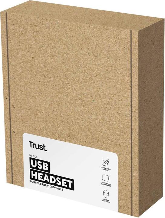 Produktbild Trust Headset USB HS-201 On-Ear schwarz (Kabelgebunden, USB-A)