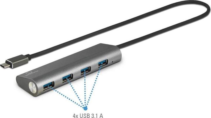 Productafbeelding Renkforce USB 3.1 (Gen 1) Hub (USB-C, 4 Havens)