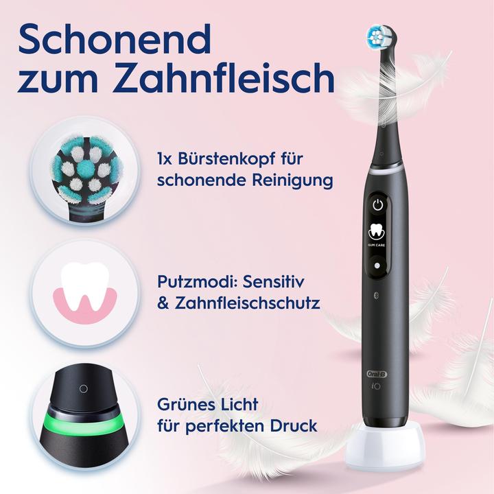 Actual product image Oral-B iO 6 + Sensitive spazzolino elettrico nero (Oscillating toothbrush)