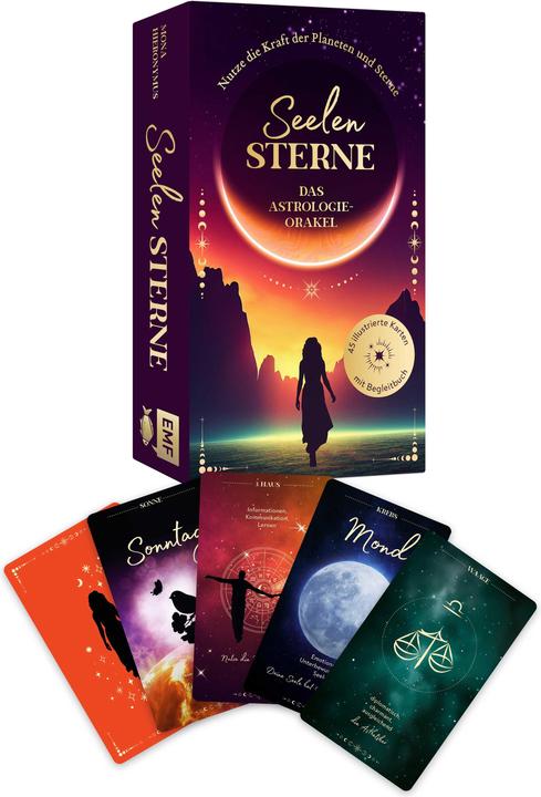 Produktbild Astro-Kartenset Seelensterne – Das Astrologie-Orakel (Deutsch, Mona Hieronymus, 2023)
