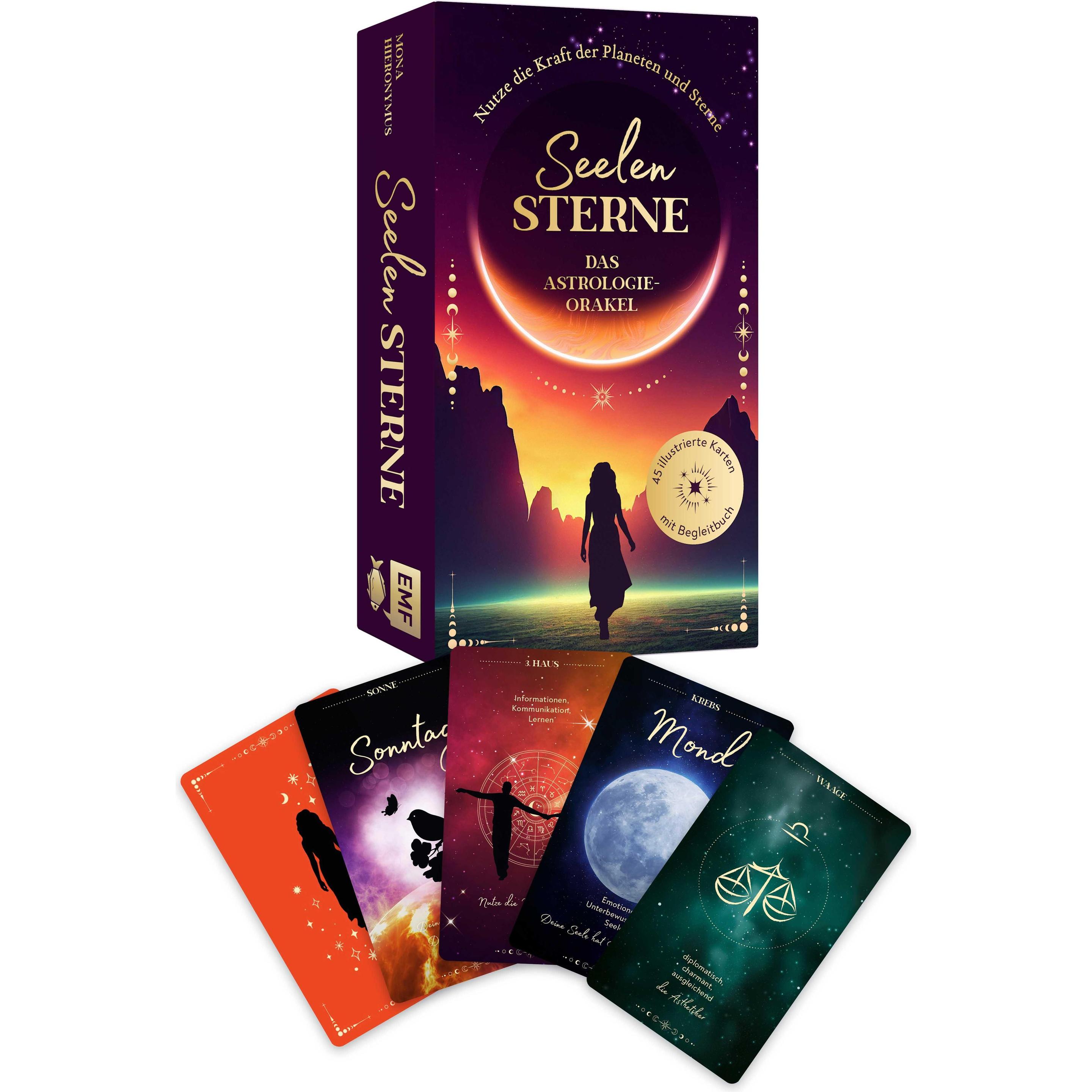 Astro-Kartenset Seelensterne – Das Astrologie-Orakel, Ratgeber von Mona Hieronymus