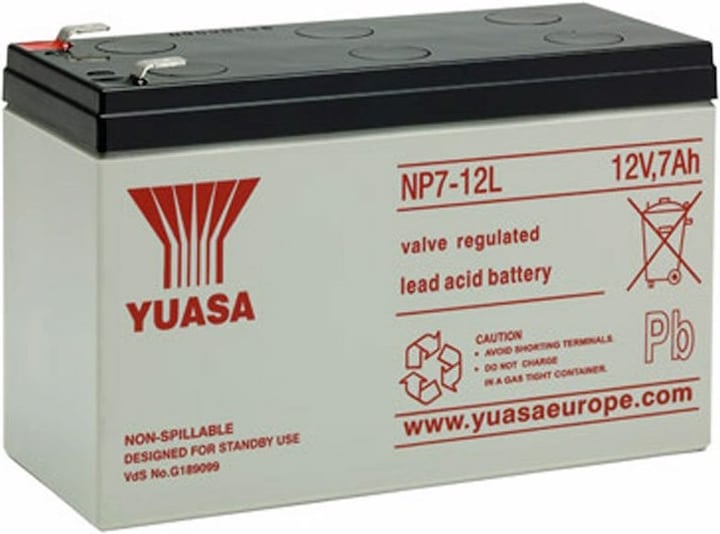 Produktbild Yuasa Akku NP7-12L, mit 6,3mm Kontakten (12 V, 7 Ah)