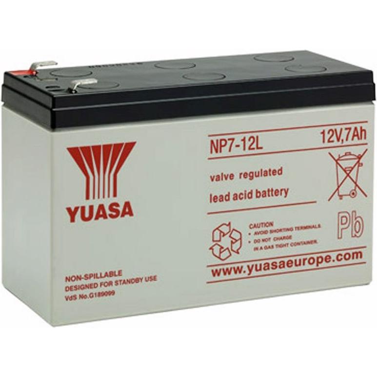 Yuasa, Fahrzeugbatterie, Akku NP7-12L, mit 6,3mm Kontakten (12 V, 7 Ah)