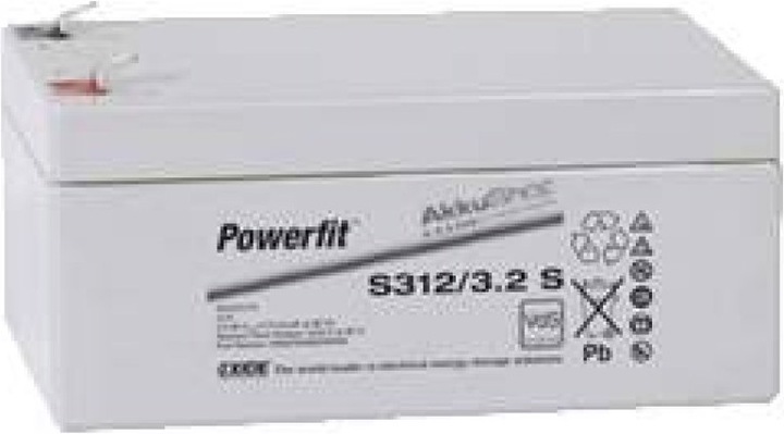 Actual product image Exide Battery Powerfit S312/3.2S lead acid battery, connector 4.8mm, VDS (12 V, 3.20 Ah)