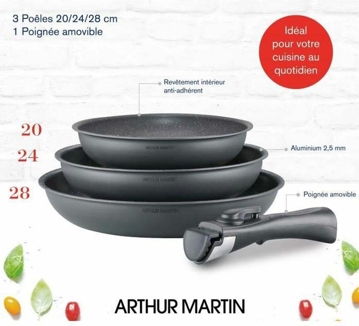 Produktbild Arthur Martin Topfset AM521 4 Stücke (24 x 34 cm)