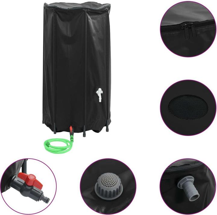 Produktbild VidaXL Wassertank mit Wasserhahn Faltbar 380 L PVC (380 l)