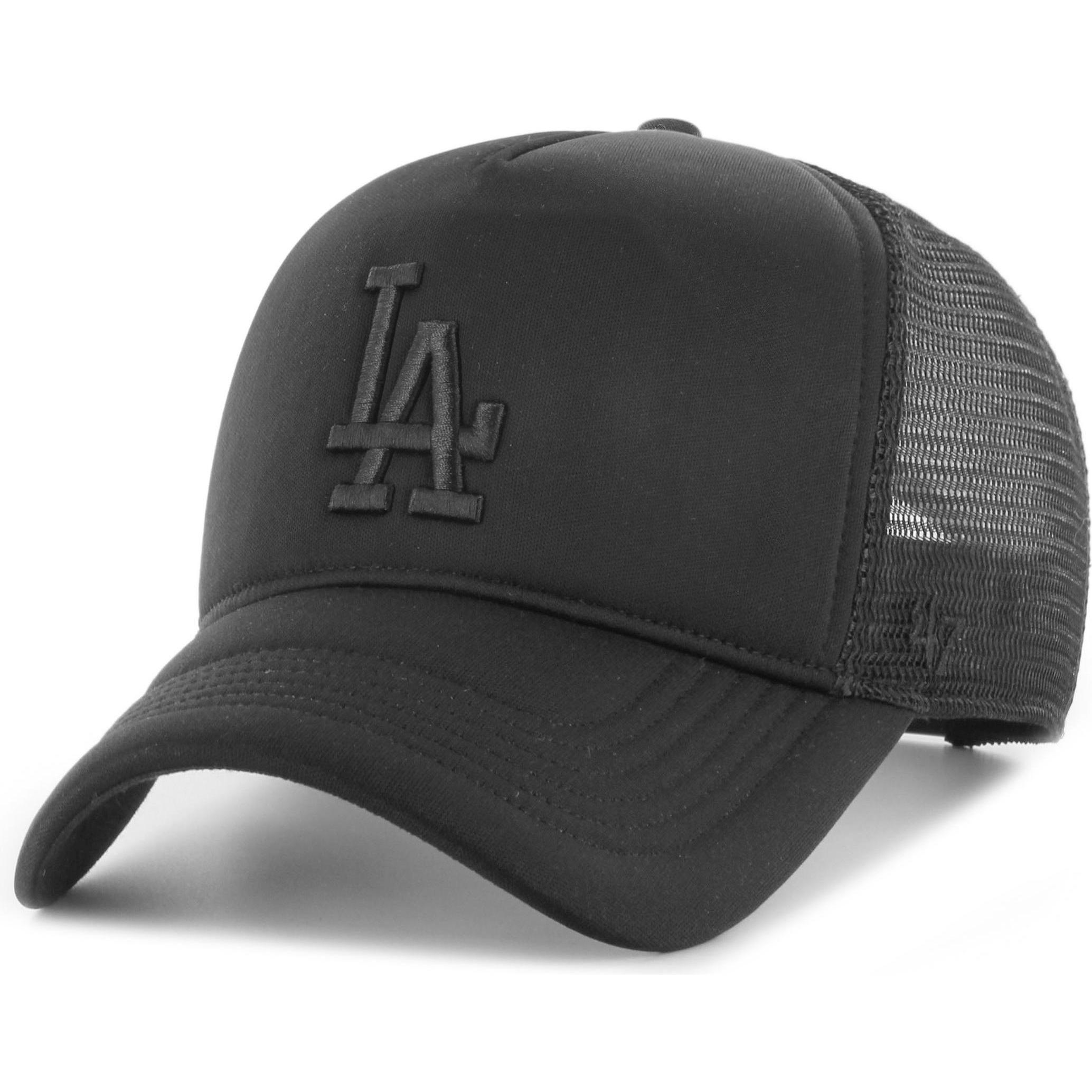 47 Brand, Herren, Cap, Mesh Trucker Cap - TRI FOAM Los Angeles Dodgers, Schwarz, (One Size)