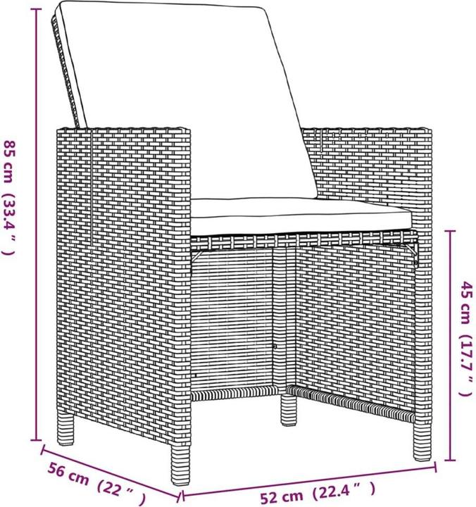 Produktbild vidaXL Garten Essgruppe