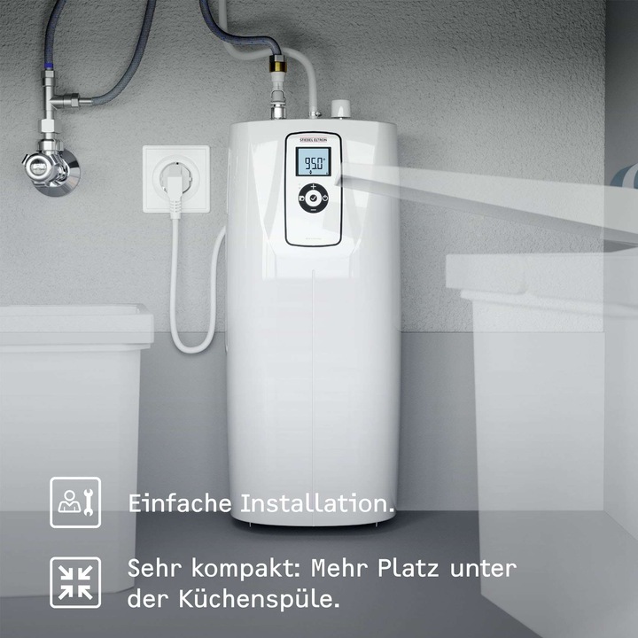 Produktbild Stiebel Eltron HOT 2.6 N Premium + 3in1 c (chrom), Set mit Heisswassergerät + Wasserhahn für die Küche, TÜV geprüft