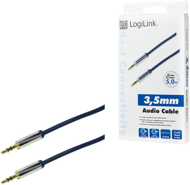 Produktbild LogiLink 3.5mm—3.5mm (5 m, AUX Kabel)