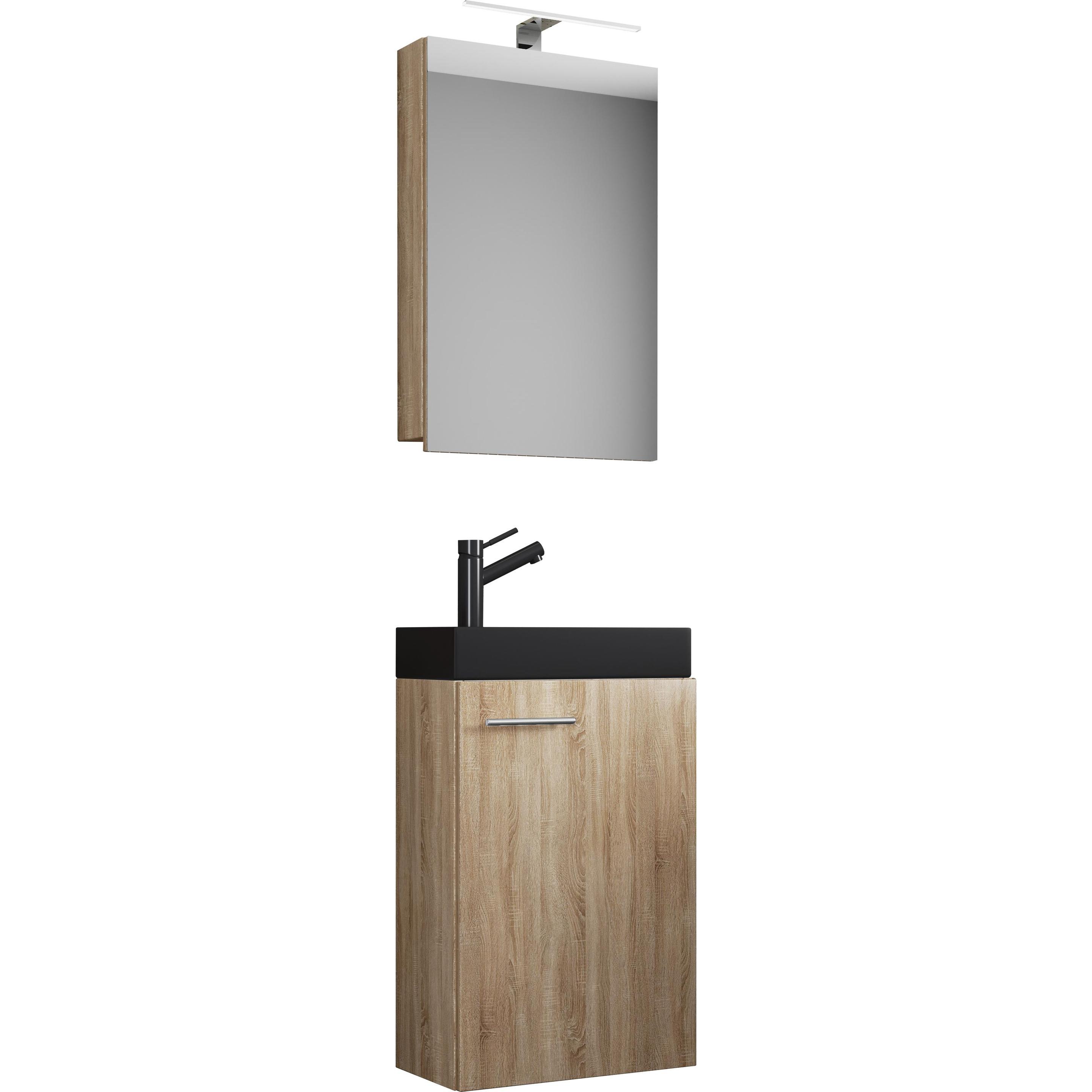 Thumbnail - VCM, Badmöbelset, 3tlg Waschtisch Slito SC schmal Schwarz