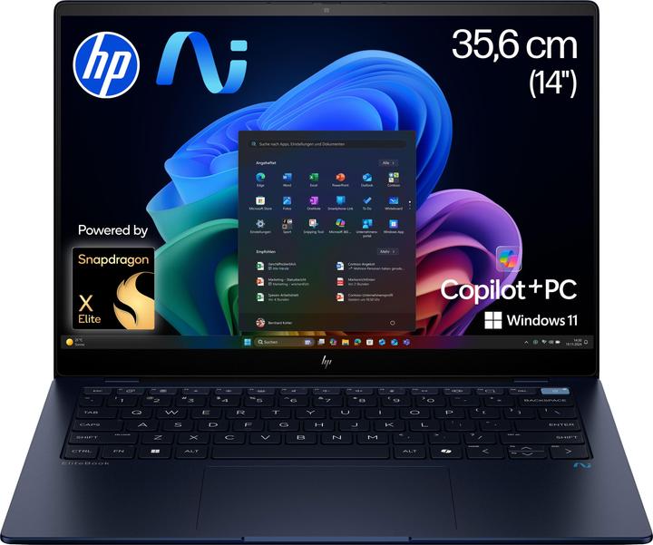 Produktbild HP EliteBook Ultra G1q (14", Snapdragon X Elite X1E-78-100, 16 GB, 512 GB, DE)