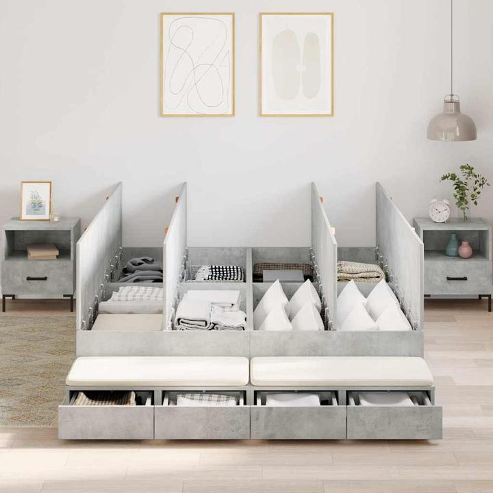 Image du produit vidaXL Lit avec espace de rangement (140 x 190 cm)