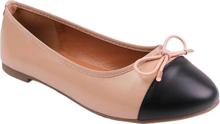 Actual product image Where's That From Womens/Ladies Janice Bow Extra Wide Ballerina Flats (36)