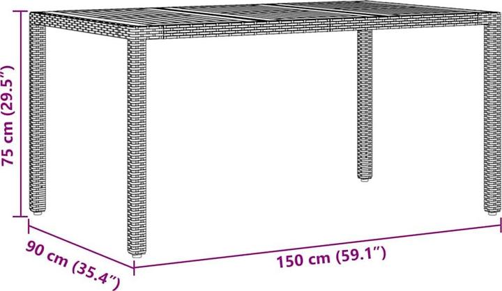 Actual product image vidaXL Garden dining set (90 cm)
