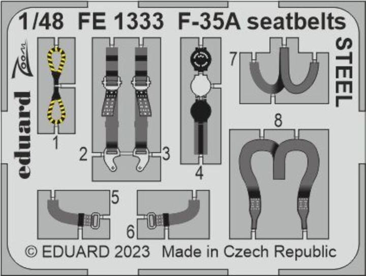 Eduard F-35A seatbelts STEEL 1/48 for TAMIYA
