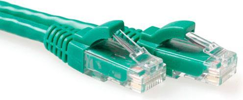Produktbild ACT Green 2 meter U/UTP CAT6 patch cable snagless with RJ45 connectors. Cat6 u/utp snagless gn 2.00m (U/UTP, CAT6, 2 m)