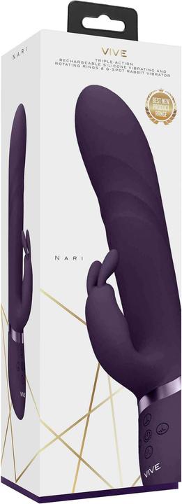 Actual product image Shots Vibrating and Rotating Wiggle G-Spot Rabbit - Pink