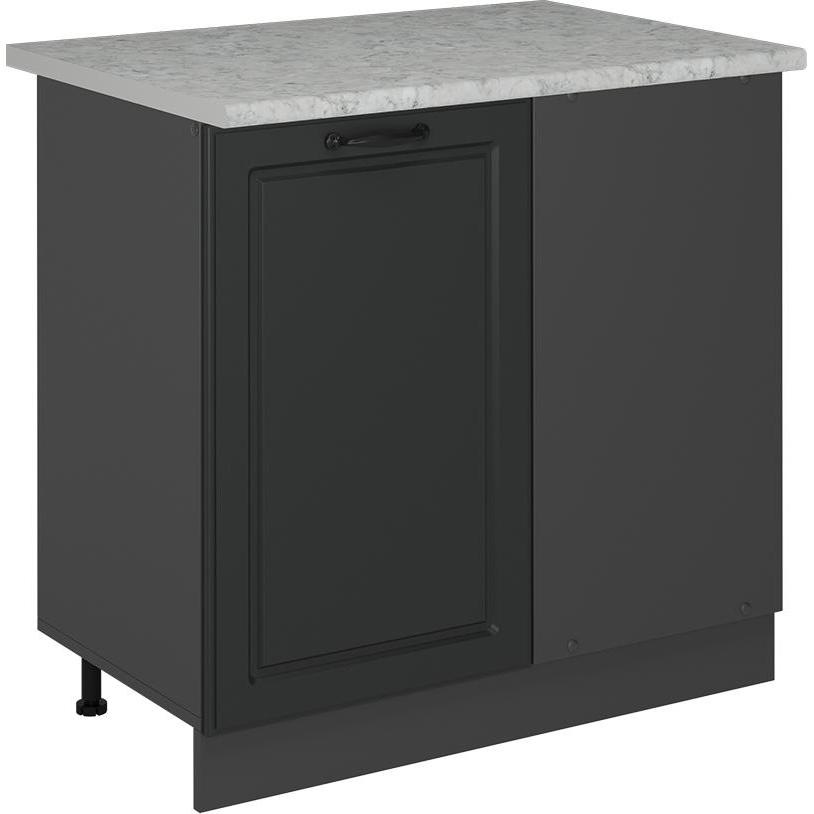 Vicco, Regal, Eckunterschrank R-Line, Anthrazit Landhaus/Anthrazit, 86 cm AP Marmor