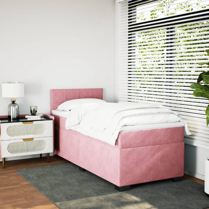 Produktbild vidaXL Bo x springbett mit Matratze 200 x 200 cm Samt (200 x 200 cm)
