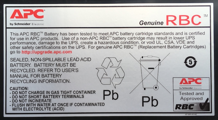 Actual product image APC Replacement battery APCRBC140